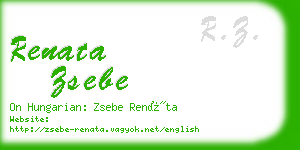 renata zsebe business card